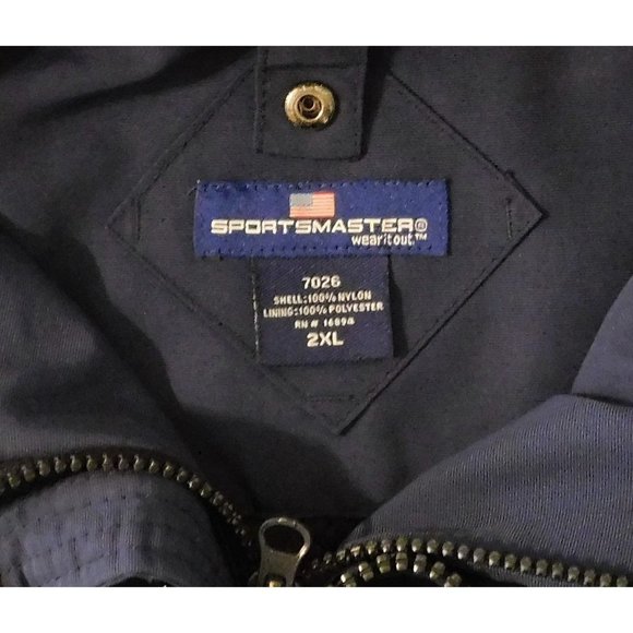 Peterbilt Jacket 2XL Blue Vented Hidden Hoodie Long Sleeve Sports Master - Picture 15 of 15